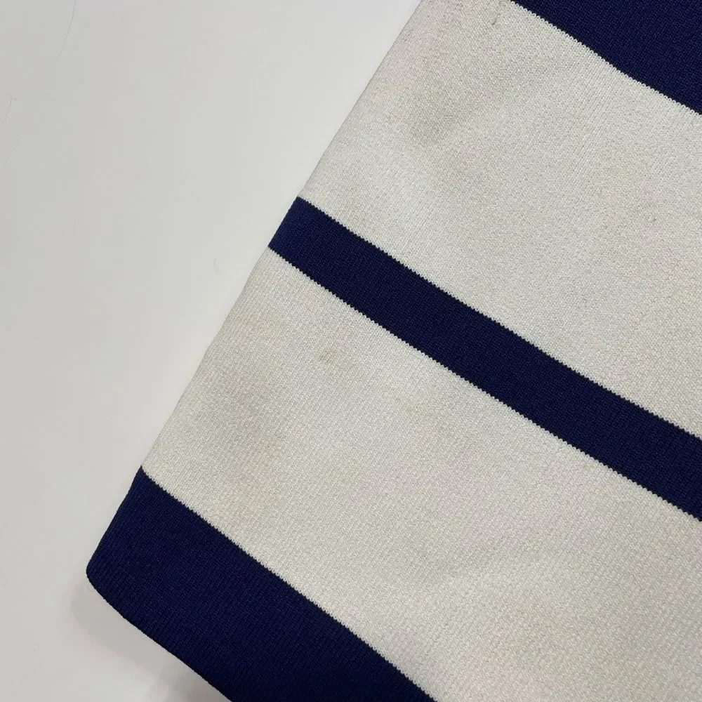 Neiman‎ Marcus Striped Navy/White Pencil Skirt Medium